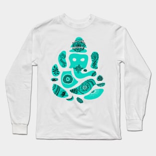 Blue Ganesha Long Sleeve T-Shirt